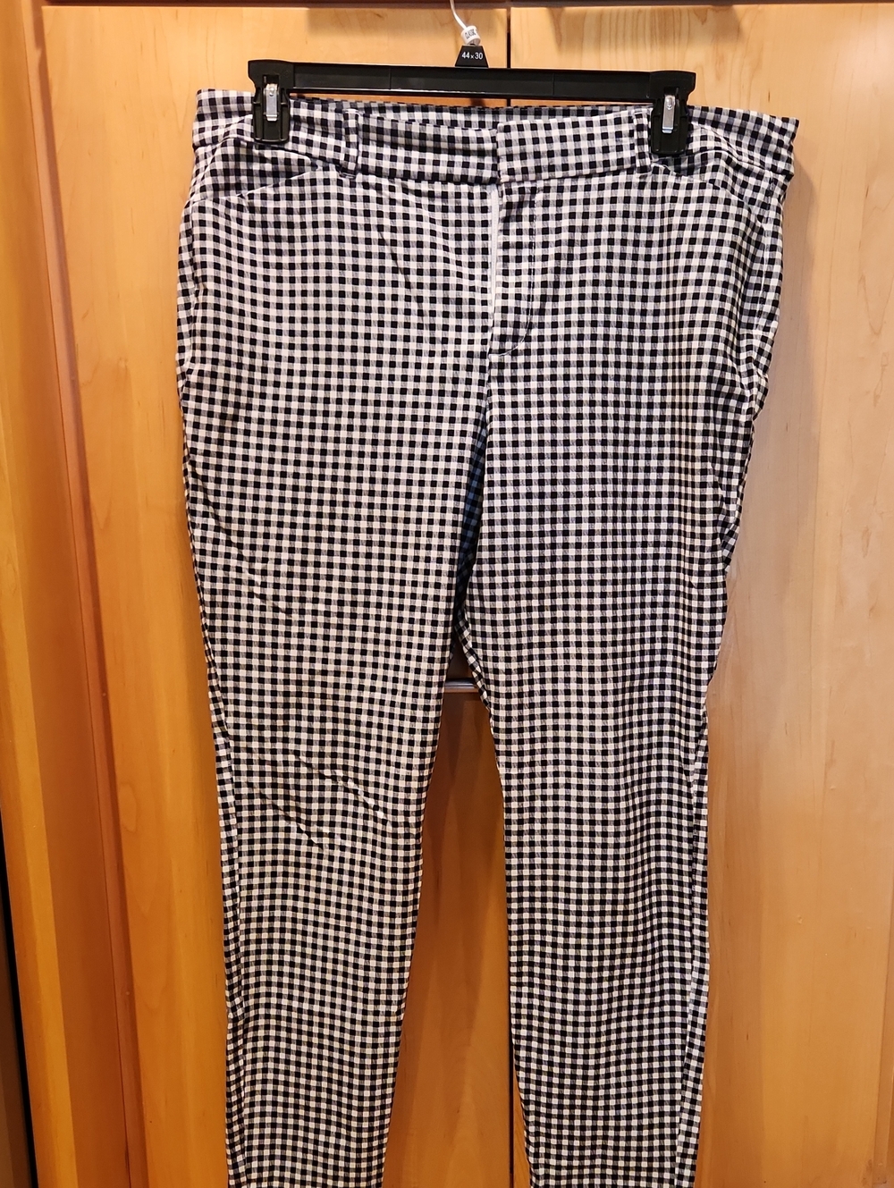 Old Navy Black & White Gingham Slim Chinos